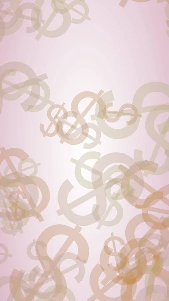 Multicolored Translucent Dollar Signs White Background Illustration — Stock Photo, Image