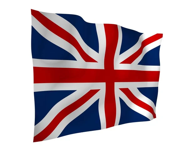 Bandeira Acenando Grã Bretanha Bandeira Britânica Reino Unido Grã Bretanha — Fotografia de Stock