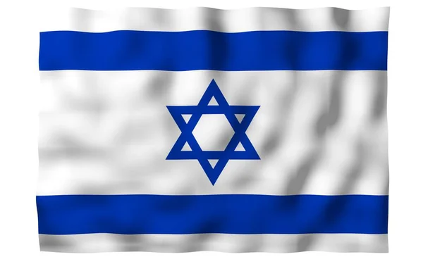 Bandera Israel Símbolo Estatal Del Estado Israel Una Estrella Azul — Foto de Stock