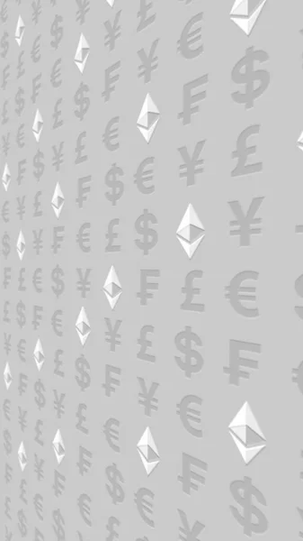 Ethereum Klasyczne Waluta Białym Tle Symbol Cyfrowej Waluty Kryptograficznej Koncepcja — Zdjęcie stockowe