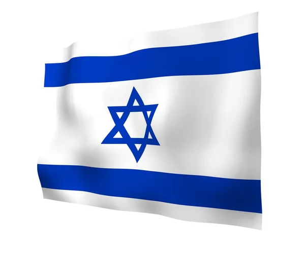 Bandera Israel Símbolo Estatal Del Estado Israel Una Estrella Azul —  Fotos de Stock