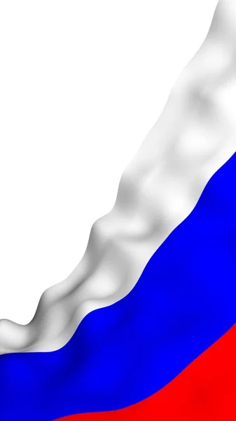 Waving Flag Russian Federation National State Symbol Russia Illustration — Stock Photo, Image