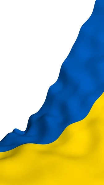 Flag Ukraine White Background National Flag State Ensign Blue Yellow — Stock Photo, Image