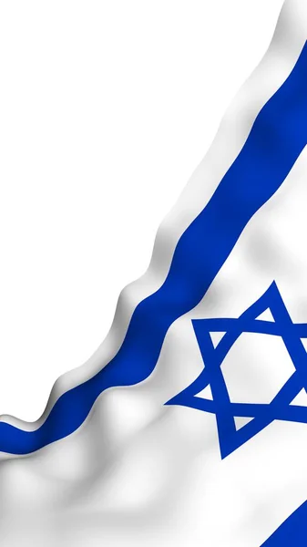 Die Flagge Israels Staatssymbol Des Staates Israel Ein Blauer Davidstern — Stockfoto