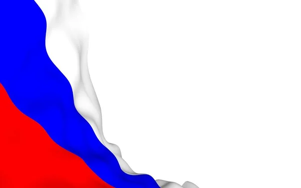 挥舞着俄罗斯联邦国旗 俄罗斯的国家象征 — 图库照片