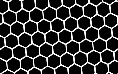 Siyah arka plan üzerinde beyaz petek. Biyometrik geometri. 3d illüstrasyon