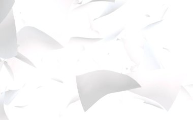 Uçan kağıtlar beyaz arka planda izole edilmiş. Soyut para havada uçuşuyor. 3d illüstrasyon