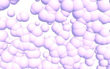Pembe topların 3 boyutlu görüntüsü. Soyut duvar kağıdı ve arkaplan. 3B illüstrasyon