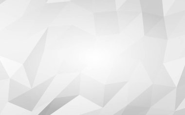 Beyaz soyut arka plan. Lowpoly arka planı. Buruşmuş kağıt. 3B illüstrasyon