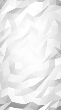 Beyaz soyut arka plan. Lowpoly arka planı. Buruşmuş kağıt. 3B illüstrasyon