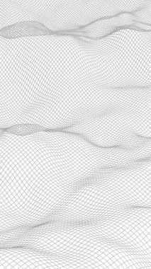 Beyaz arka planda soyut manzara. Siber uzay şebekesi. merhaba teknoloji ağı. 3d illüstrasyon