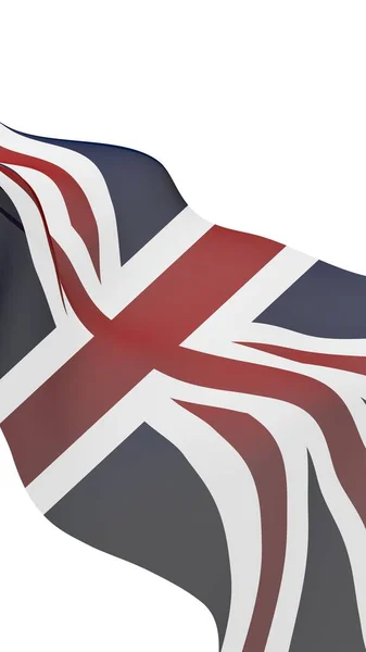 イギリスの旗を振っています 英国の旗 アメリカ イギリスのグレートブリテンと北アイルランド 英国の状態のシンボルです イラストレーション — ストック写真