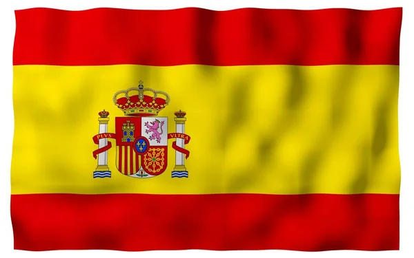 Flag Spain Official State Symbol Kingdom Spain Concept Web Sports — Stock Photo, Image