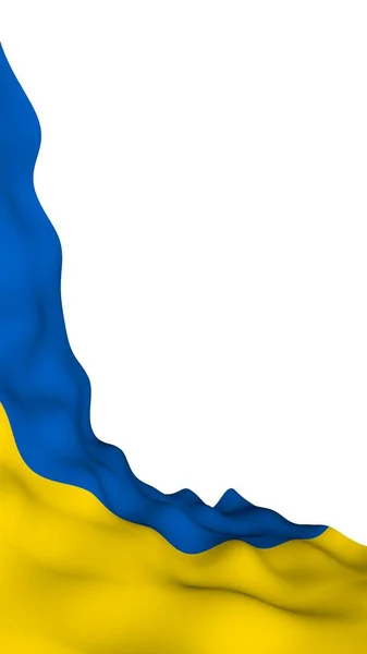 Flag Ukraine White Background National Flag State Ensign Blue Yellow — Stock Photo, Image