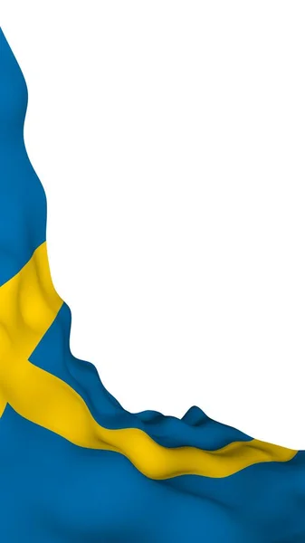 Sveriges Flagg Kongeriket Sveriges Offisielle Statssymbol Blått Felt Med Gult – stockfoto