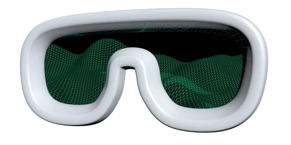 Virtuele Realiteit Masker Illustratie Witte Achtergrond Brillen Technologie Concept Illustratie — Stockfoto