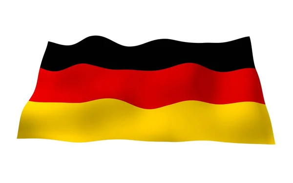 Németország Zászlója Széles Formátum Illusztráció Németországi Szövetségi Köztársaság Állami Szimbóluma — Stock Fotó