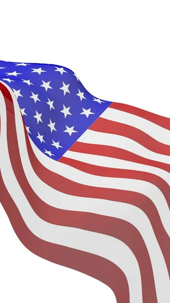 Размахивая Флагом Соединенных Штатов Америки Звезды Полосы Государственный Символ Сша — стоковое фото