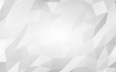 Beyaz soyut arka plan. Lowpoly arka planı. Buruşmuş kağıt. 3B illüstrasyon