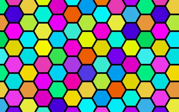 Favo Mel Muitas Cores Multicoloridas Geometria Isométrica Ilustração — Fotografia de Stock