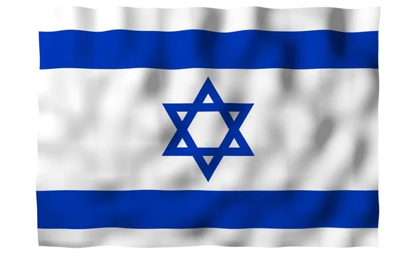 Bandeira Israel Símbolo Estado Estado Israel Uma Estrela Azul David — Fotografia de Stock