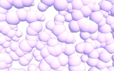 Pembe topların 3 boyutlu görüntüsü. Soyut duvar kağıdı ve arkaplan. 3B illüstrasyon