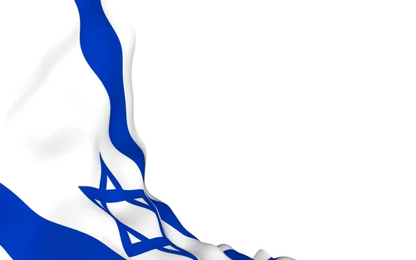 Die Flagge Israels Staatssymbol Des Staates Israel Ein Blauer Davidstern — Stockfoto