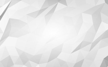 Beyaz soyut arka plan. Lowpoly arka planı. Buruşmuş kağıt. 3B illüstrasyon