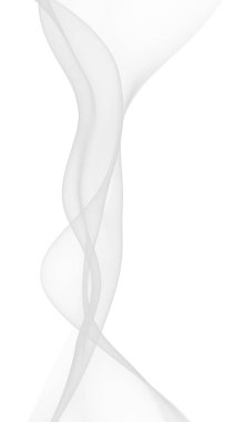 Beyaz soyut arka plan. Dalgalanan beyaz eşarp. Rüzgarın beyaz kumaşında sallanıyor. 3B illüstrasyon