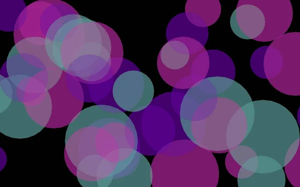 Cerchi Multicolori Traslucidi Sfondo Scuro Toni Rosa Illustrazione — Foto Stock
