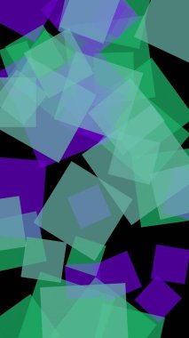 Koyu arkaplanda çok renkli yarı şeffaf altıgenler. Dikey görüntü yönlendirmesi. 3B illüstrasyon