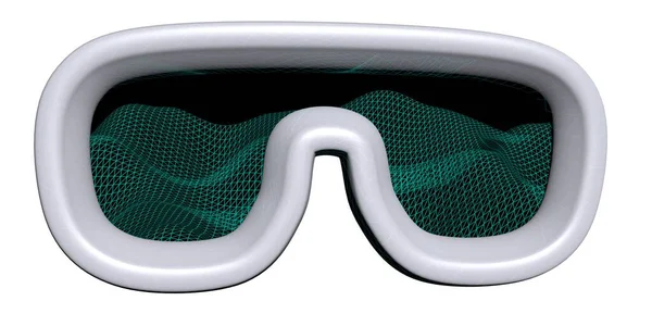 白色背景上的虚拟现实蒙版插图 Vr眼镜技术概念 — 图库照片