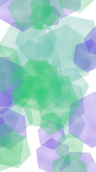 Hexágonos Translúcidos Multicoloridos Sobre Fundo Branco Orientação Vertical Imagem Ilustração — Fotografia de Stock