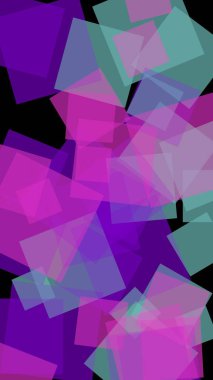 Koyu arkaplanda çok renkli yarı şeffaf altıgenler. Dikey görüntü yönlendirmesi. 3B illüstrasyon