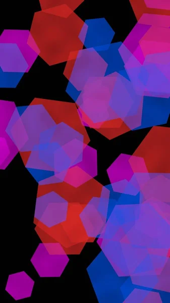 Многоцветные Полупрозрачные Шестиугольники Тёмном Фоне Вертикальная Ориентация Изображения Иллюстрация — стоковое фото