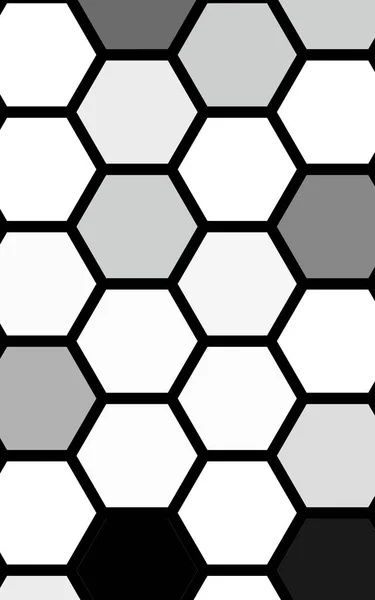 Белая Сота Градиентным Цветом Изометрическая Геометрия Иллюстрация — стоковое фото