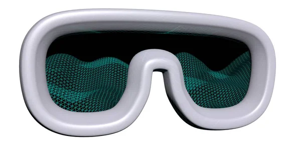 Ілюстрація Маски Віртуальної Реальності Білому Тлі Концепція Технології Окулярів Ілюстрація — стокове фото