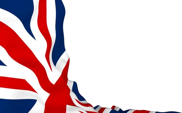 Flagge Des Großen Britanniens Schwenkend Britische Flagge Vereinigtes Königreich Großbritannien — Stockfoto