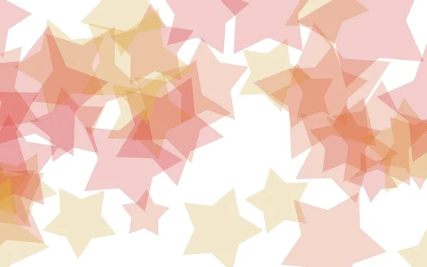 Multicolored Translucent Stars White Background Yellow Tones Illustration — Stock Photo, Image
