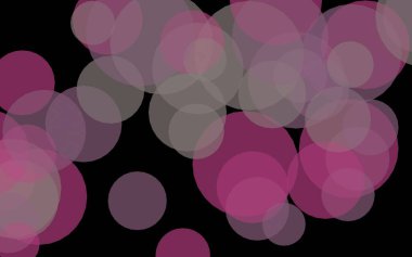 Koyu bir arka plan üzerinde çok renkli yarı saydam daireler. Sarı tonları. 3d illüstrasyon