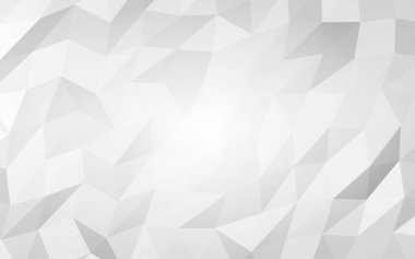 Beyaz soyut arka plan. Lowpoly arka planı. Buruşmuş kağıt. 3B illüstrasyon