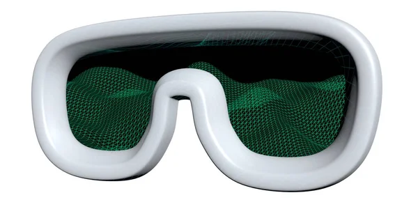 Virtual Reality Maske Illustration Auf Weißem Hintergrund Brillentechnologiekonzept Illustration — Stockfoto