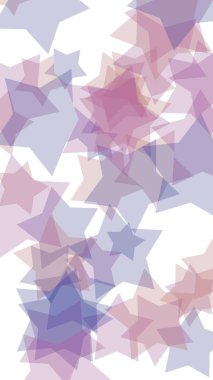 Beyaz arka planda gri yarı saydam yıldızlar. Dikey görüntü yönlendirmesi. 3d illüstrasyon