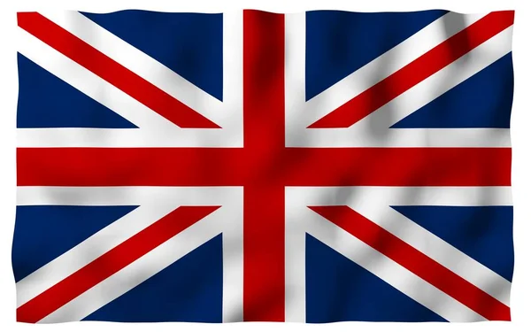 Macha Flagą Wielkiej Brytanii Flagi Brytyjskiej Wielka Brytania Wielkiej Brytanii — Zdjęcie stockowe