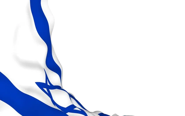 Die Flagge Israels Staatssymbol Des Staates Israel Ein Blauer Davidstern — Stockfoto