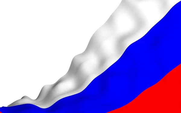 ロシア連邦の旗を振る ナショナルロシアの国家シンボル 3Dイラスト — ストック写真