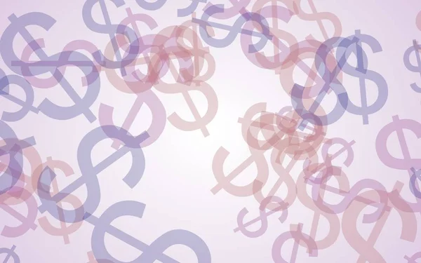 Signos Dólar Translúcidos Grises Sobre Fondo Blanco Tonos Rojos Ilustración —  Fotos de Stock