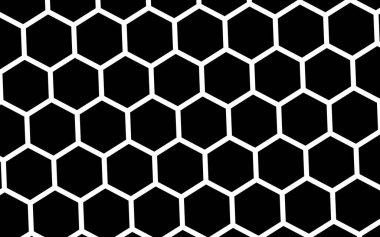 Siyah arka plan üzerinde beyaz petek. Biyometrik geometri. 3d illüstrasyon