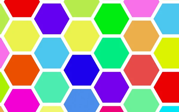 Honeycomb Många Färg Mångfärgade Isometrisk Geometri Illustration — Stockfoto