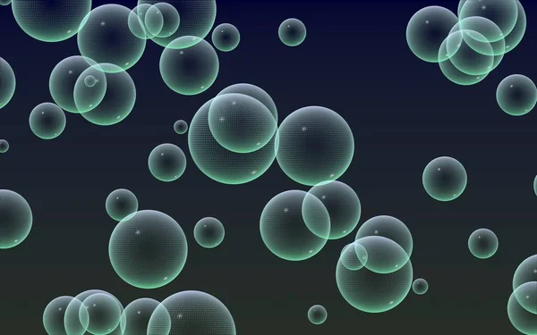 Burbujas Malla Verde Oscuro Fondo Pantalla Textura Con Burbuja Ilustración —  Fotos de Stock